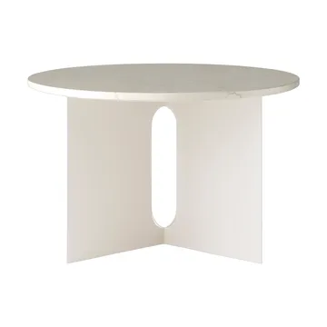 Androgyne Sideboard - Crystal Rose Marmor-Ivory Stahl, Ø65 cm - Audo Copenhagen