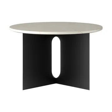 Androgyne Sideboard - Crystal Rose Marmor-Schwarz Stahl, Ø65 cm - Audo Copenhagen