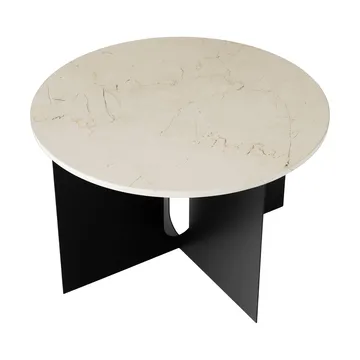 Androgyne Sideboard - Crystal Rose Marmor-Schwarz Stahl, Ø65 cm - Audo Copenhagen