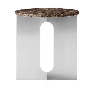 Androgyne Sideboard - Emperador Marmor-gebürsteter Stahl, Ø42 cm - Audo Copenhagen