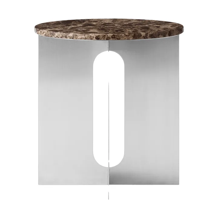 Androgyne Sideboard - Emperador Marmor-gebürsteter Stahl, Ø42 cm - Audo Copenhagen