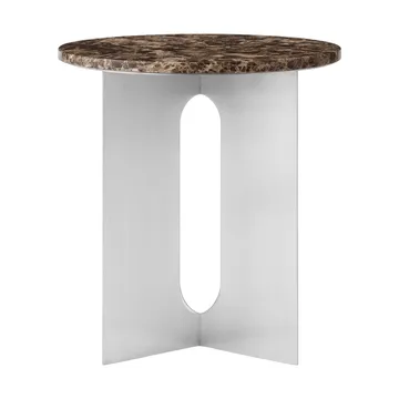 Androgyne Sideboard - Emperador Marmor-gebürsteter Stahl, Ø42 cm - Audo Copenhagen