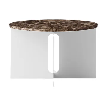 Androgyne Sideboard - Emperador-Marmor-gebürsteter Stahl, Ø65 cm - Audo Copenhagen