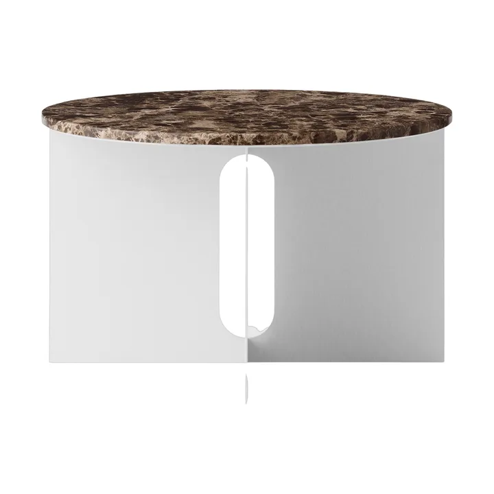 Androgyne Sideboard - Emperador-Marmor-gebürsteter Stahl, Ø65 cm - Audo Copenhagen