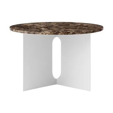 Androgyne Sideboard - Emperador-Marmor-gebürsteter Stahl, Ø65 cm - Audo Copenhagen