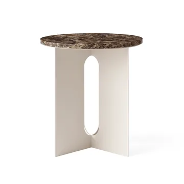 Androgyne Sideboard - Emperador-Marmor-Ivory Stahl, Ø42 cm - Audo Copenhagen