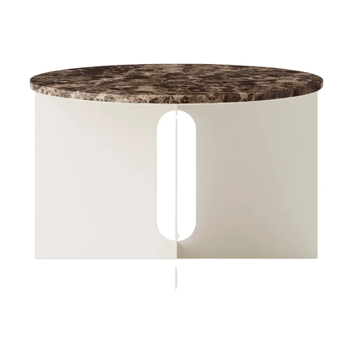 Androgyne Sideboard - Emperador-Marmor-Ivory Stahl, Ø65 cm - Audo Copenhagen