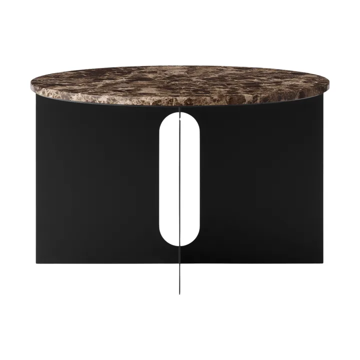 Androgyne Sideboard - Emperador-Marmor-Schwarzstahl, Ø65 cm - Audo Copenhagen
