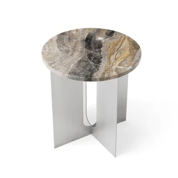 Androgyne Sideboard - Grey Galaxy Marmor-gebürsteter Stahl, Ø42 cm - Audo Copenhagen