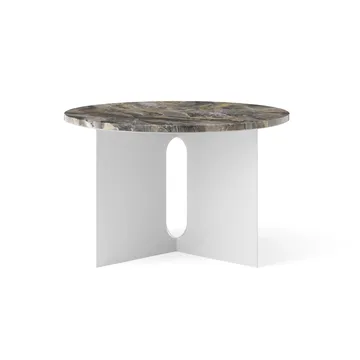 Androgyne Sideboard - Grey Galaxy Marmor-gebürsteter Stahl, Ø65 cm - Audo Copenhagen