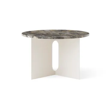Androgyne Sideboard - Grey Galaxy Marmor-Ivory Stahl, Ø65 cm - Audo Copenhagen