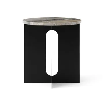 Androgyne Sideboard - Grey Galaxy Marmor-Schwarz Stahl, Ø42 cm - Audo Copenhagen