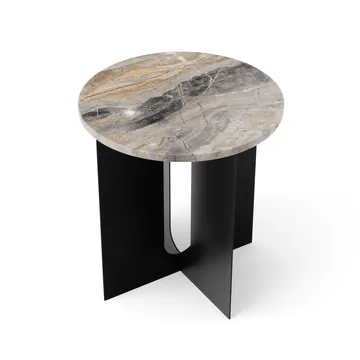 Androgyne Sideboard - Grey Galaxy Marmor-Schwarz Stahl, Ø42 cm - Audo Copenhagen