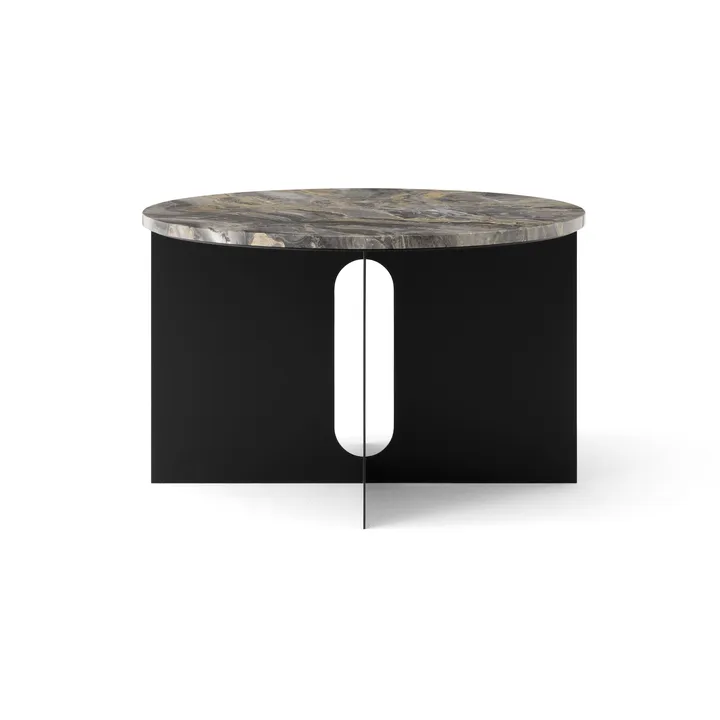 Androgyne Sideboard - Grey Galaxy Marmor-Schwarz Stahl, Ø65 cm - Audo Copenhagen