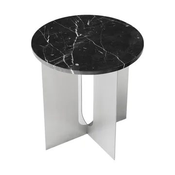Androgyne Sideboard - Nero Maquina Marmor-gebürsteter Stahl, Ø42 cm - Audo Copenhagen