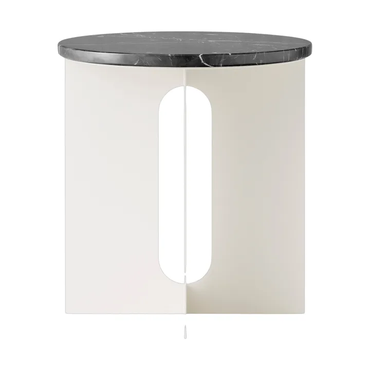Androgyne Sideboard - Nero Marquina Marmor-Ivory Stahl, Ø42 cm - Audo Copenhagen