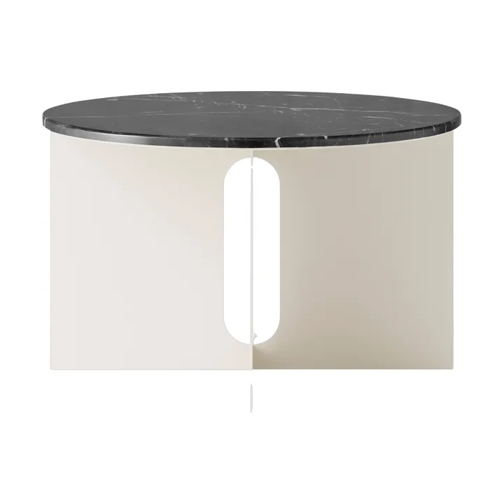 Androgyne Sideboard - Nero Marquina Marmor-Ivory Stahl, Ø65 cm - Audo Copenhagen