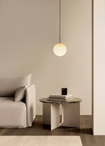 Androgyne Sideboard - Nero Marquina Marmor-Ivory Stahl, Ø65 cm - Audo Copenhagen