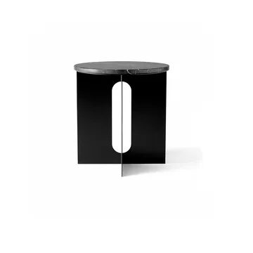 Androgyne Sideboard - Nero Marquina Marmor-Schwarz Stahl, Ø42 cm - Audo Copenhagen