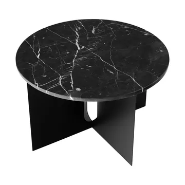 Androgyne Sideboard - Nero Marquina Marmor-Schwarz Stahl, Ø65 cm - Audo Copenhagen