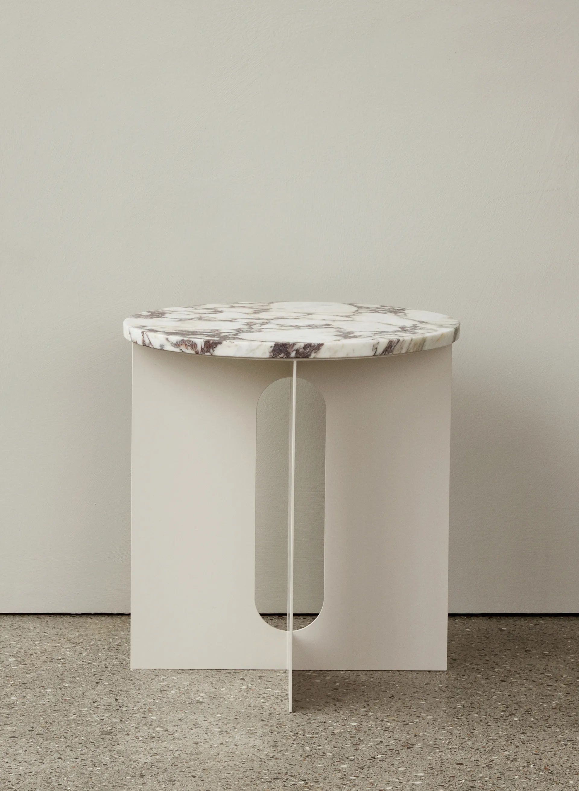 Androgyne Tischplatte für Beistelltisch, Calacatta Viola, Ø65 cm Audo Copenhagen
