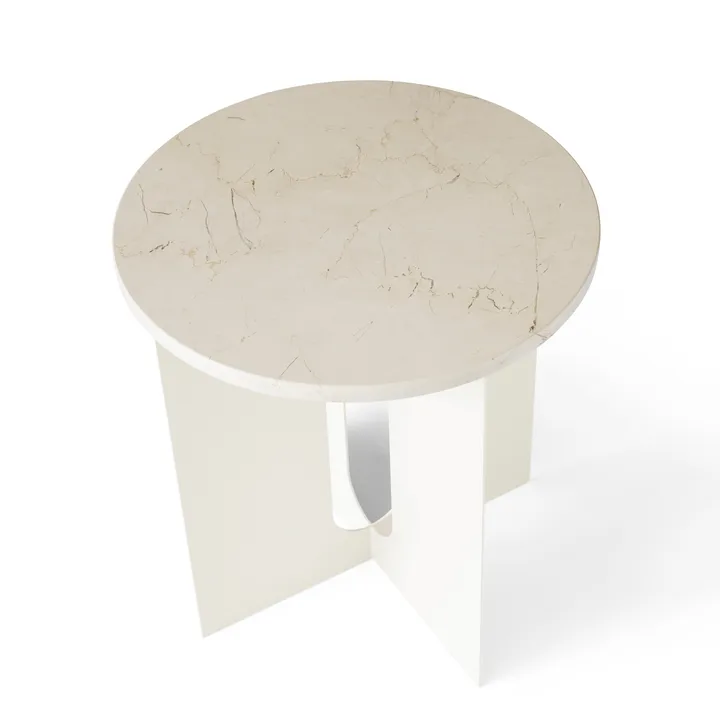 Androgyne Tischplatte für Beistelltisch - Crystal Rose marble, Ø42 cm - Audo Copenhagen