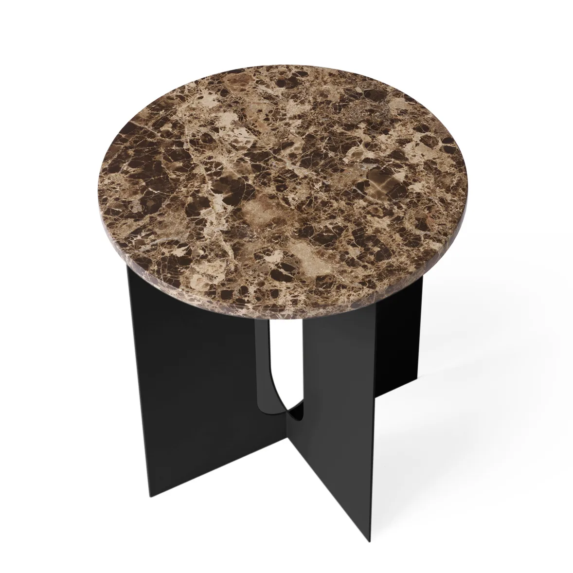 Androgyne Tischplatte für Beistelltisch, Emparador, Ø42 cm Audo Copenhagen
