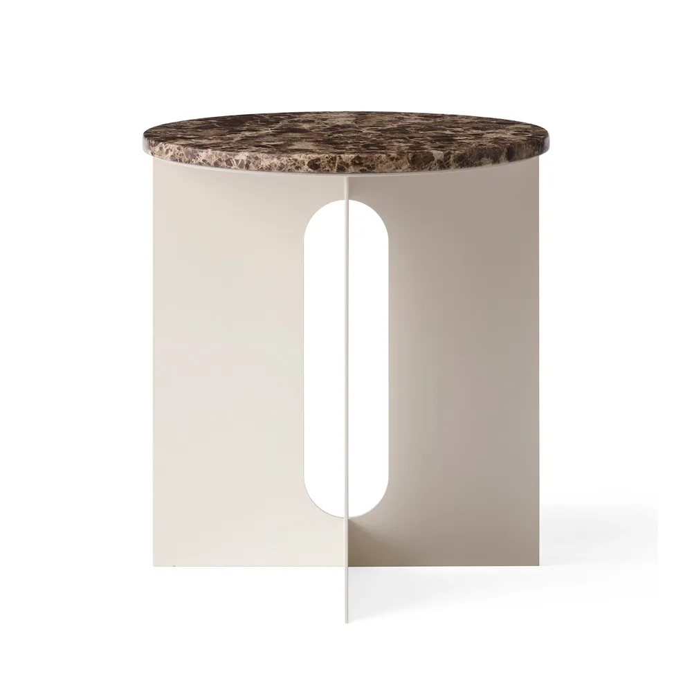 Androgyne Tischplatte für Beistelltisch, Emparador, Ø42 cm Audo Copenhagen