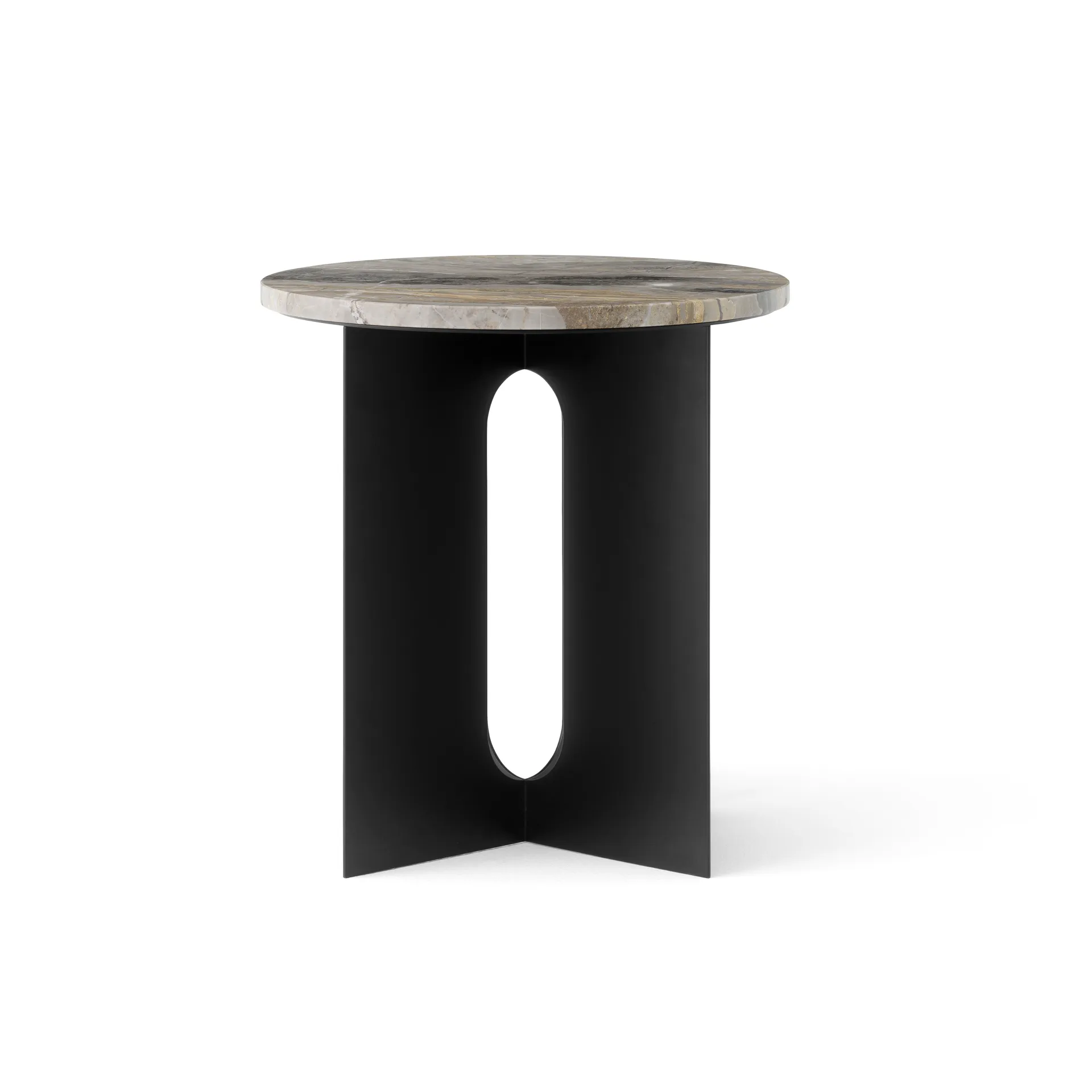 Androgyne Tischplatte für Beistelltisch, Grey galaxy, Ø42 cm Audo Copenhagen