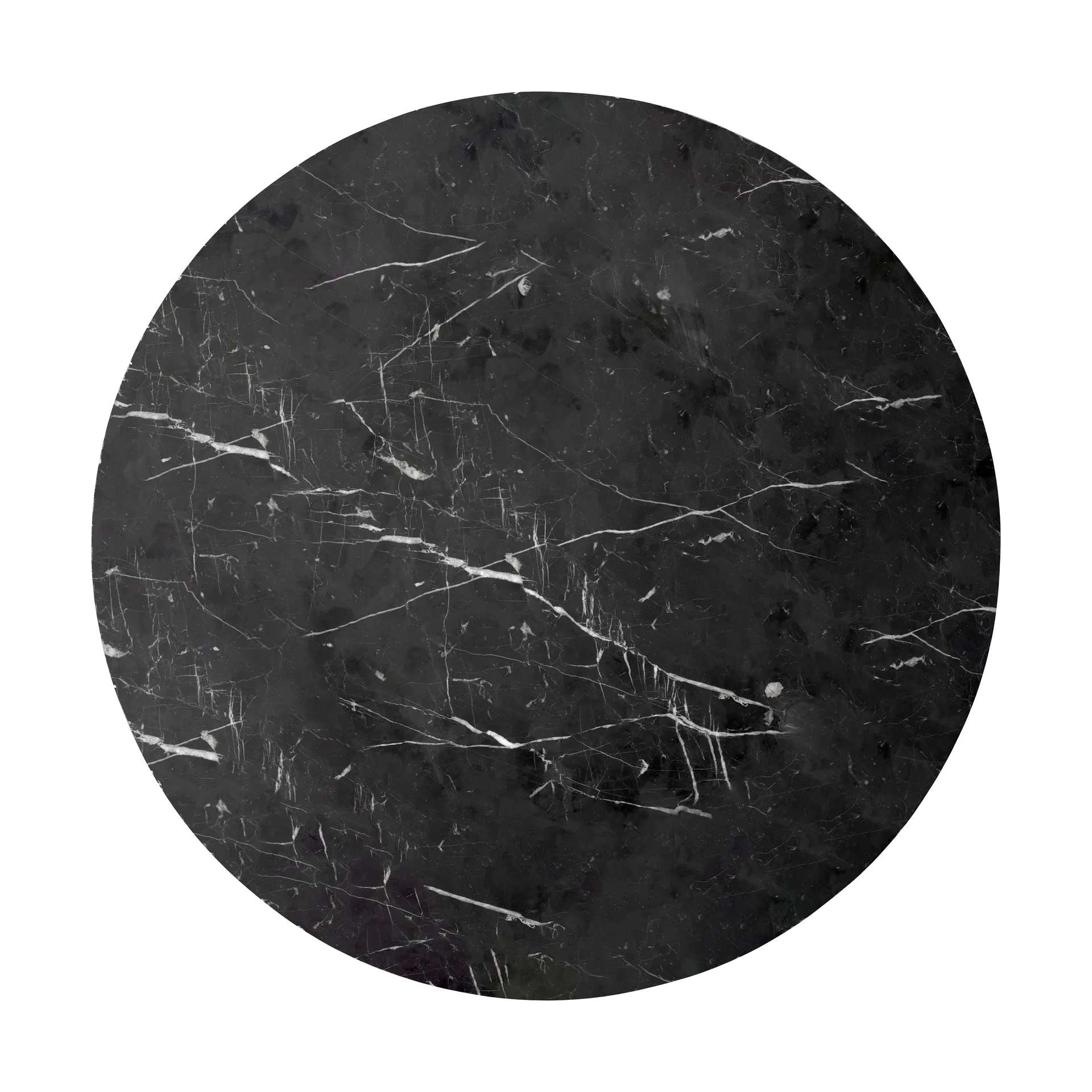Androgyne Tischplatte für Beistelltisch, Nero Marquina, Ø65 cm Audo Copenhagen