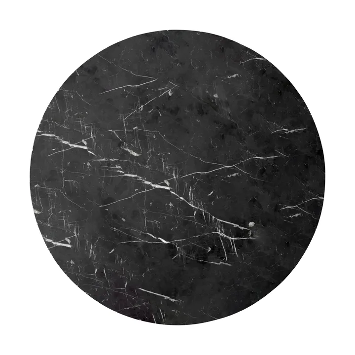Androgyne Tischplatte für Beistelltisch - Nero Marquina, Ø65 cm - Audo Copenhagen