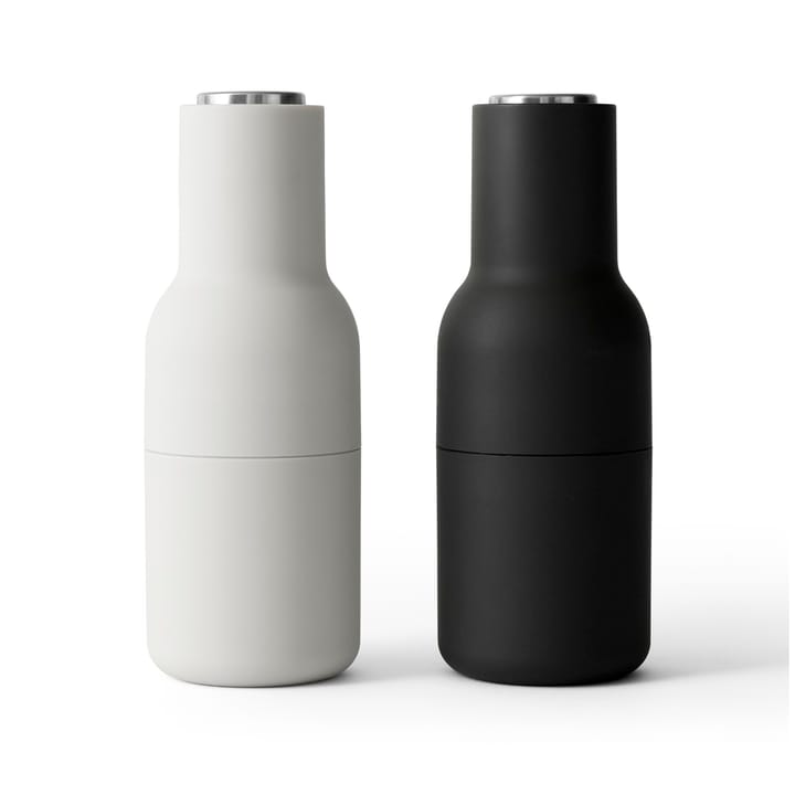 Bottle Grinder Gewürzmühle 2er Pack - Ash-carbon (Stahl Deckel) - Audo Copenhagen