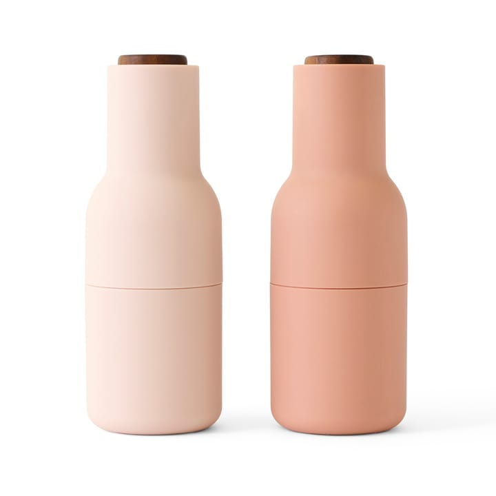 Bottle Grinder Gewürzmühle 2er Pack - Nudes (Walnuss Deckel) - Audo Copenhagen