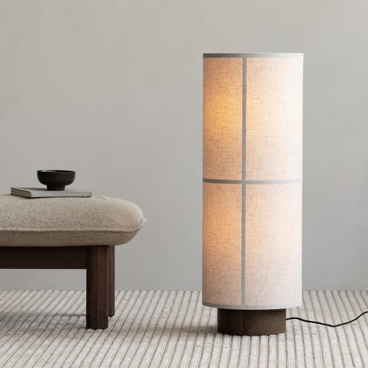 Brasilia Fußhocker, Leder dunes camel 21004 Braun, Dunkelgebeiztes Eichenholzgestell Audo Copenhagen