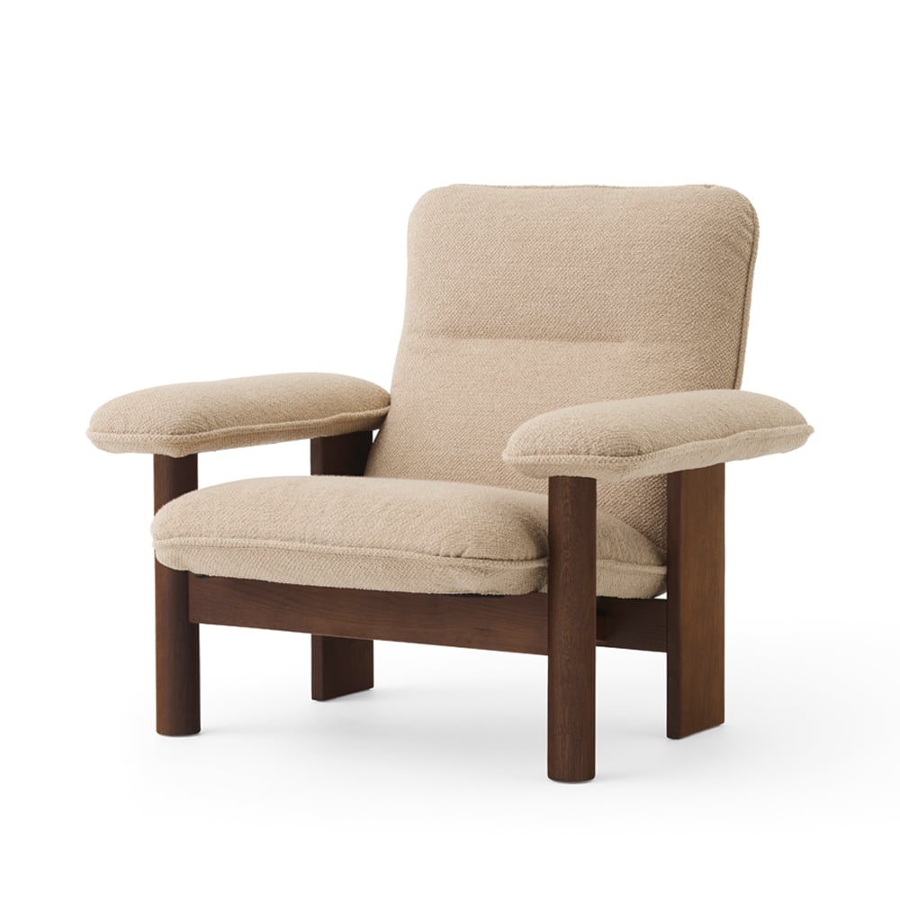 Audo Copenhagen Brasilia Sessel Dark oak-Bouclé 02 beige