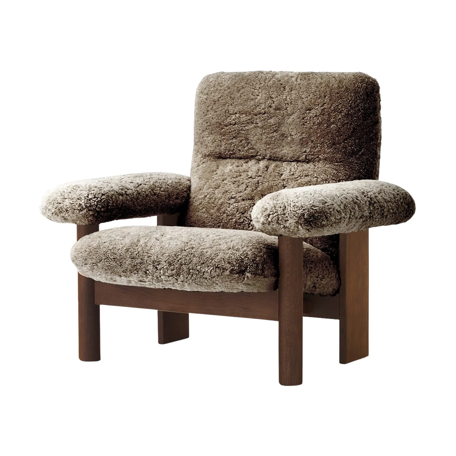 Brasilia Sessel, Dark oak-Sahara sheepskin curly Audo Copenhagen