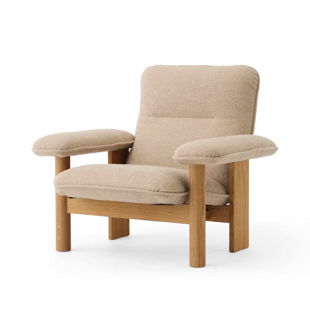 Audo Copenhagen Brasilia Sessel Oiled oak-Bouclé 02 beige