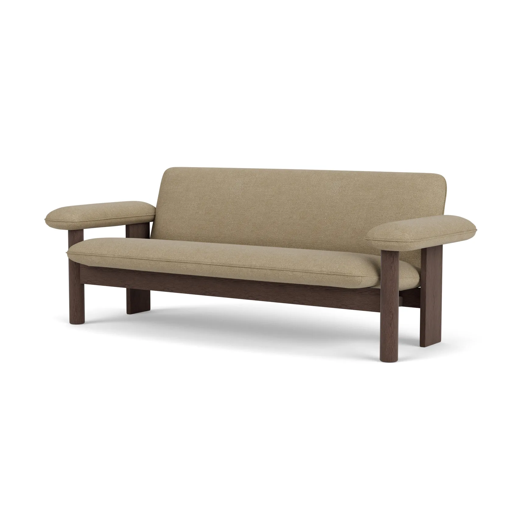 Brasilia Sofa 2-Sitzer, Dark oak-Audo Bouclé 02 Audo Copenhagen