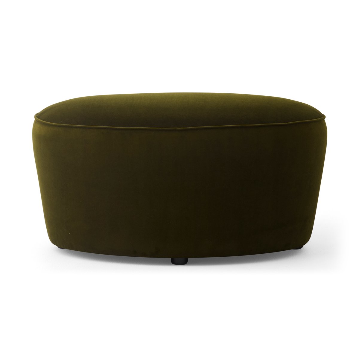 Audo Copenhagen Cairn Pouf oval Champion 035 | Skandinavisches Design | Polsterhocker & Poufs | Grün