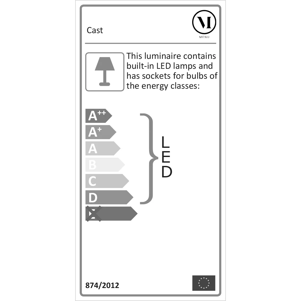 Cast shape 1 Pendelleuchte, Schwarz Audo Copenhagen