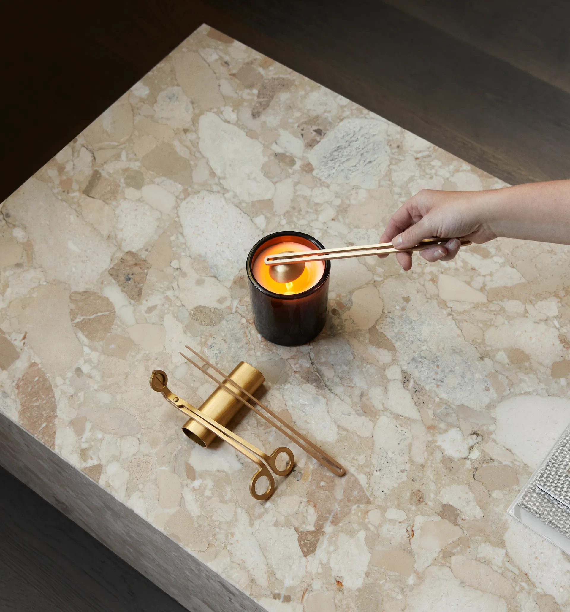 Clip Pflege-Set Kerze 4 Teile, Messing Audo Copenhagen