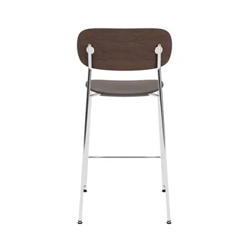 Co Bar Chair Barstuhl - Dunkel gebeizte Eiche-verchromter Stahl, 65 cm - Audo Copenhagen