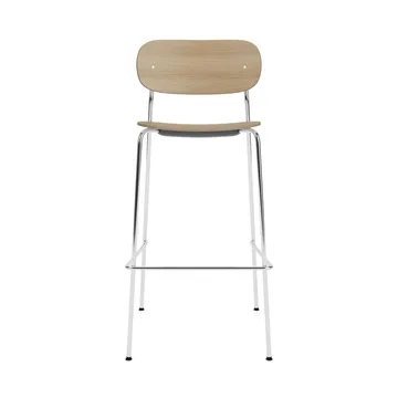 Co Bar Chair Barstuhl - Eiche-chromatiertes Stahl, 75 cm - Audo Copenhagen