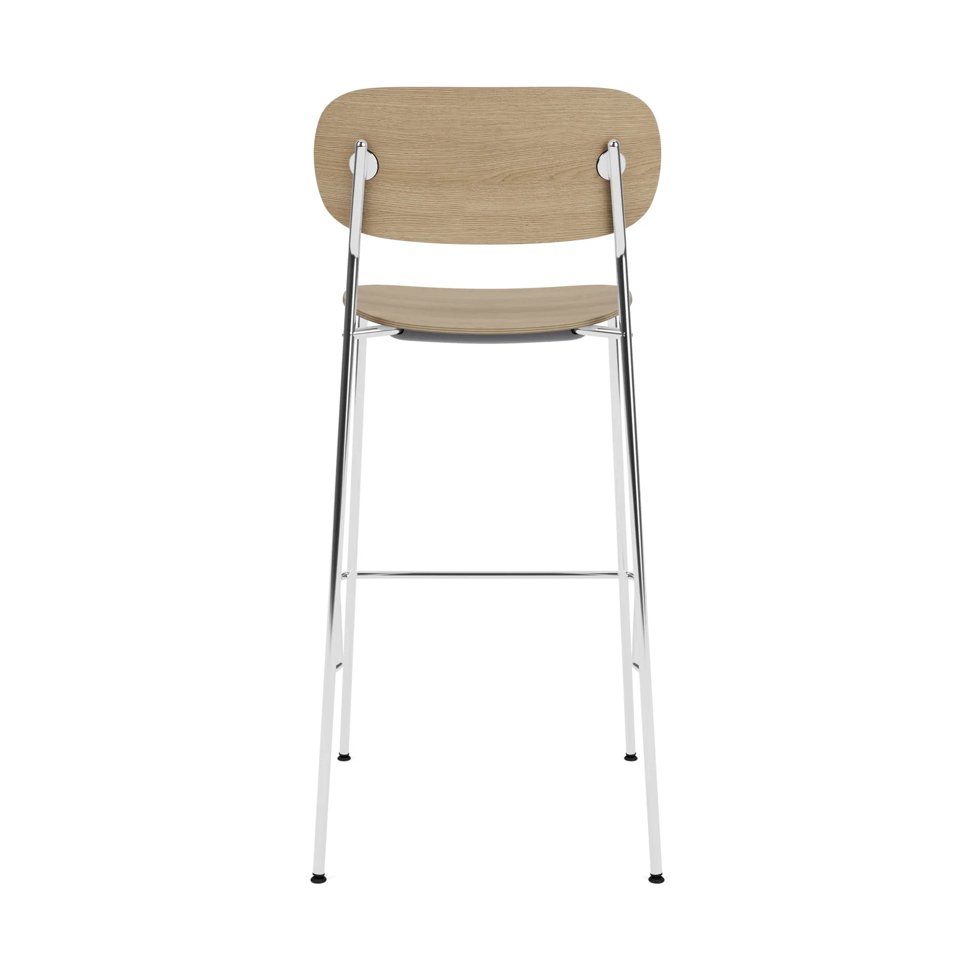 Co Bar Chair Barstuhl, Eiche-chromatiertes Stahl, 75 cm Audo Copenhagen