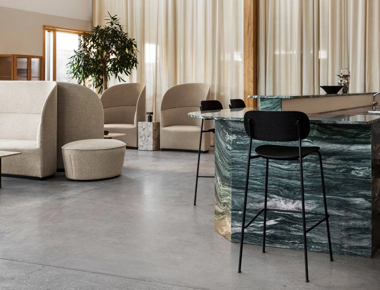 Co Bar Chair Barstuhl, Eiche-chromatiertes Stahl, 75 cm Audo Copenhagen