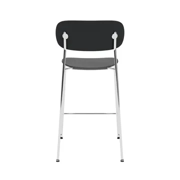 Co Bar Chair Barstuhl - Schwarze Eiche-verchromter Stahl, 65 cm - Audo Copenhagen