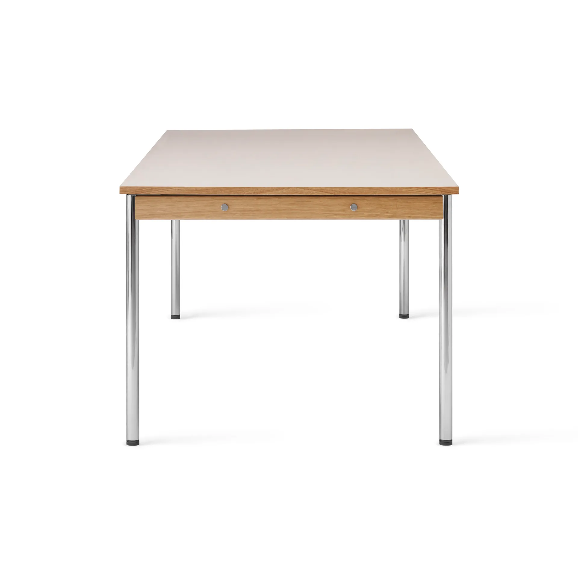 Co Table Konferenztisch 240x100cm, Chrome, laminate creme Audo Copenhagen