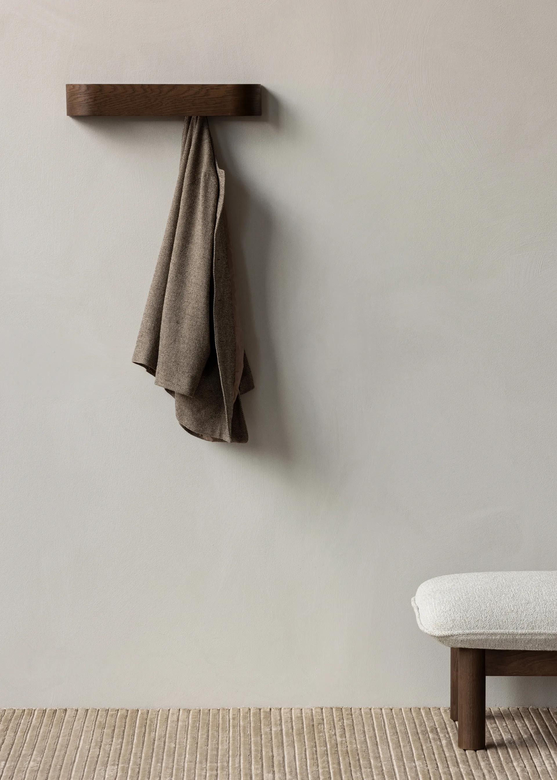 Epund Kleiderhaken 50cm, Eiche dunkel gebeizt Audo Copenhagen