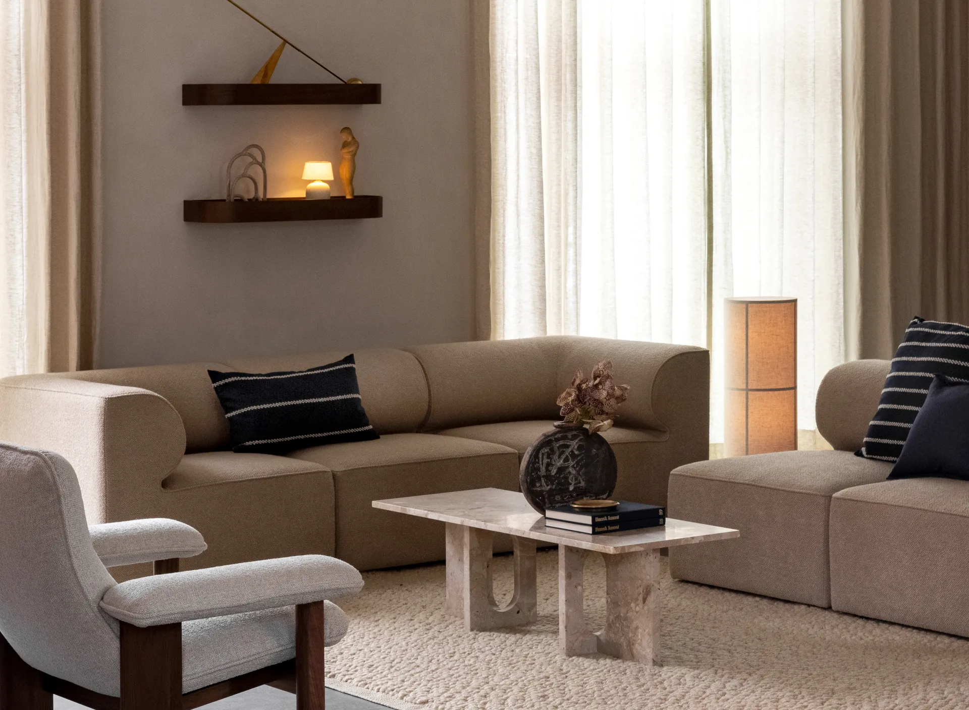 Epund Wandregal 79cm, Eiche dunkel gebeizt Audo Copenhagen