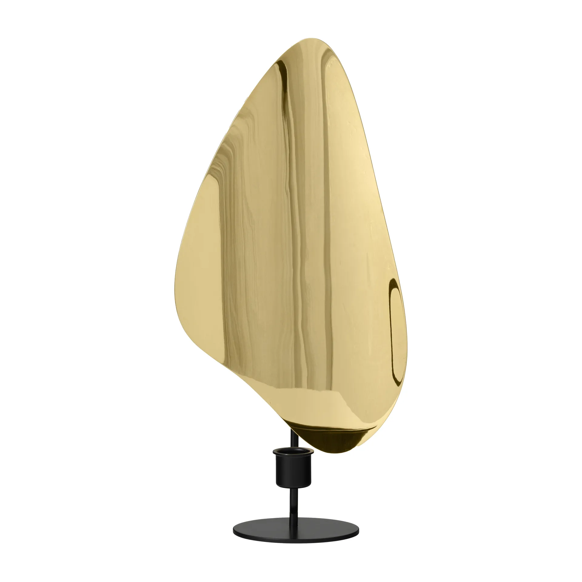 Flambeau Kerzenständer 34 cm, Black-polished Brass Audo Copenhagen